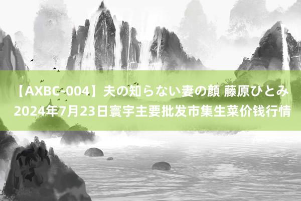 【AXBC-004】夫の知らない妻の顔 藤原ひとみ 2024年7月23日寰宇主要批发市集生菜价钱行情