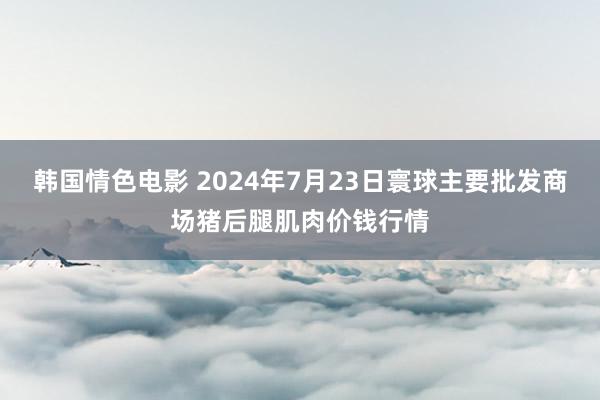 韩国情色电影 2024年7月23日寰球主要批发商场猪后腿肌肉价钱行情