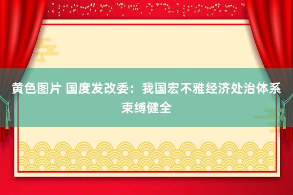 黄色图片 国度发改委：我国宏不雅经济处治体系束缚健全