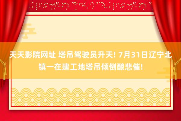 天天影院网址 塔吊驾驶员升天! 7月31日辽宁北镇一在建工地塔吊倾倒酿悲催!