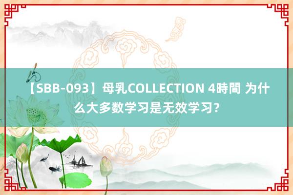 【SBB-093】母乳COLLECTION 4時間 为什么大多数学习是无效学习？