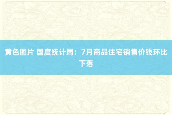 黄色图片 国度统计局：7月商品住宅销售价钱环比下落