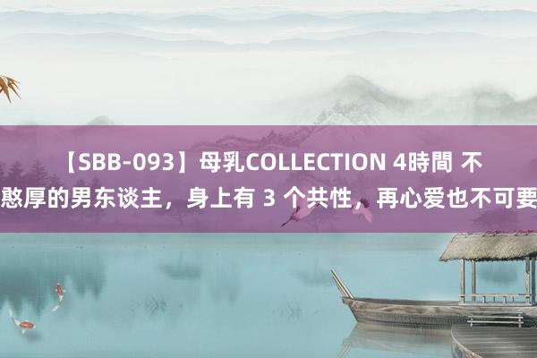 【SBB-093】母乳COLLECTION 4時間 不憨厚的男东谈主，身上有 3 个共性，再心爱也不可要