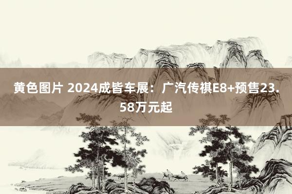 黄色图片 2024成皆车展：广汽传祺E8+预售23.58万元起